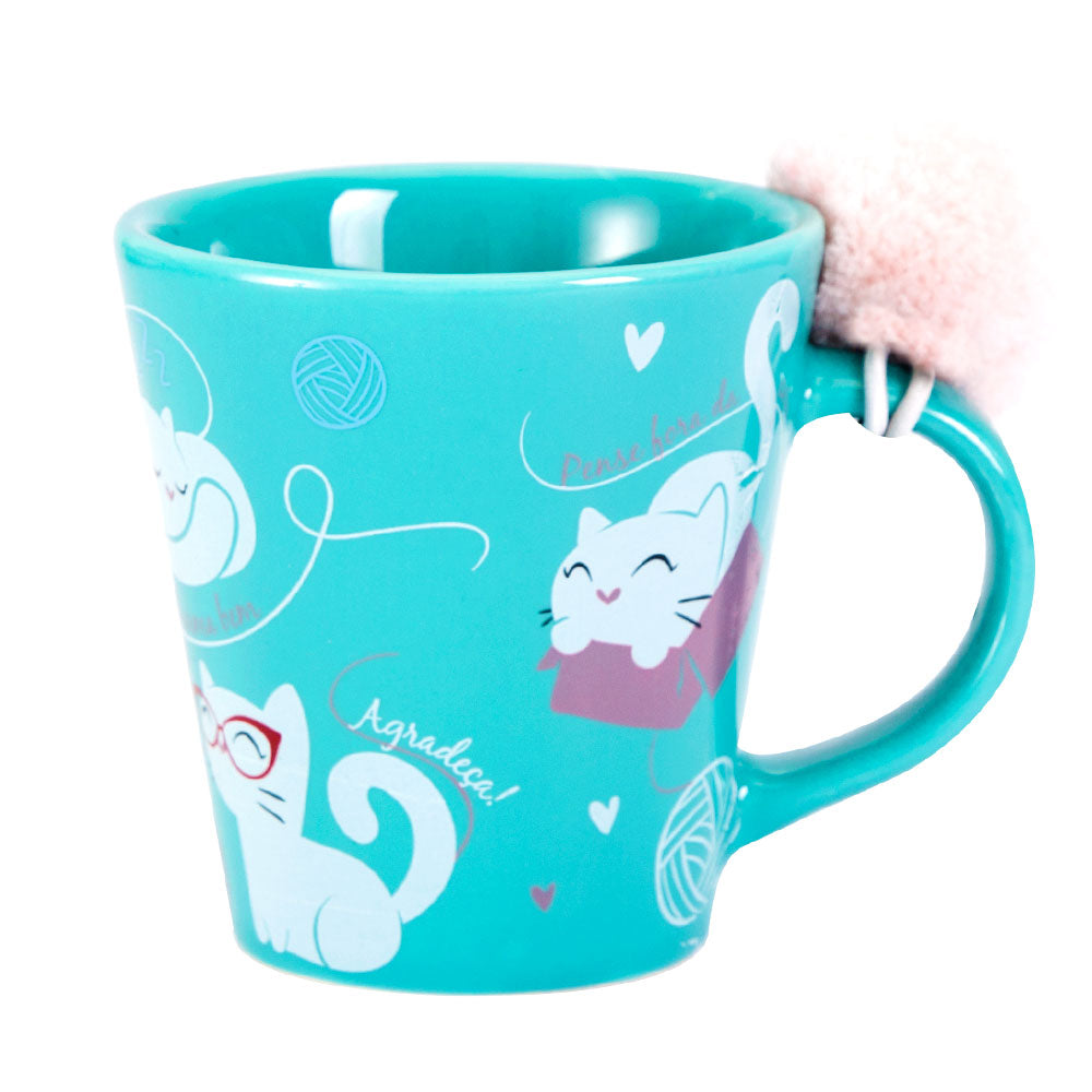 CANECA COM POMPOM - GRATIDÃO