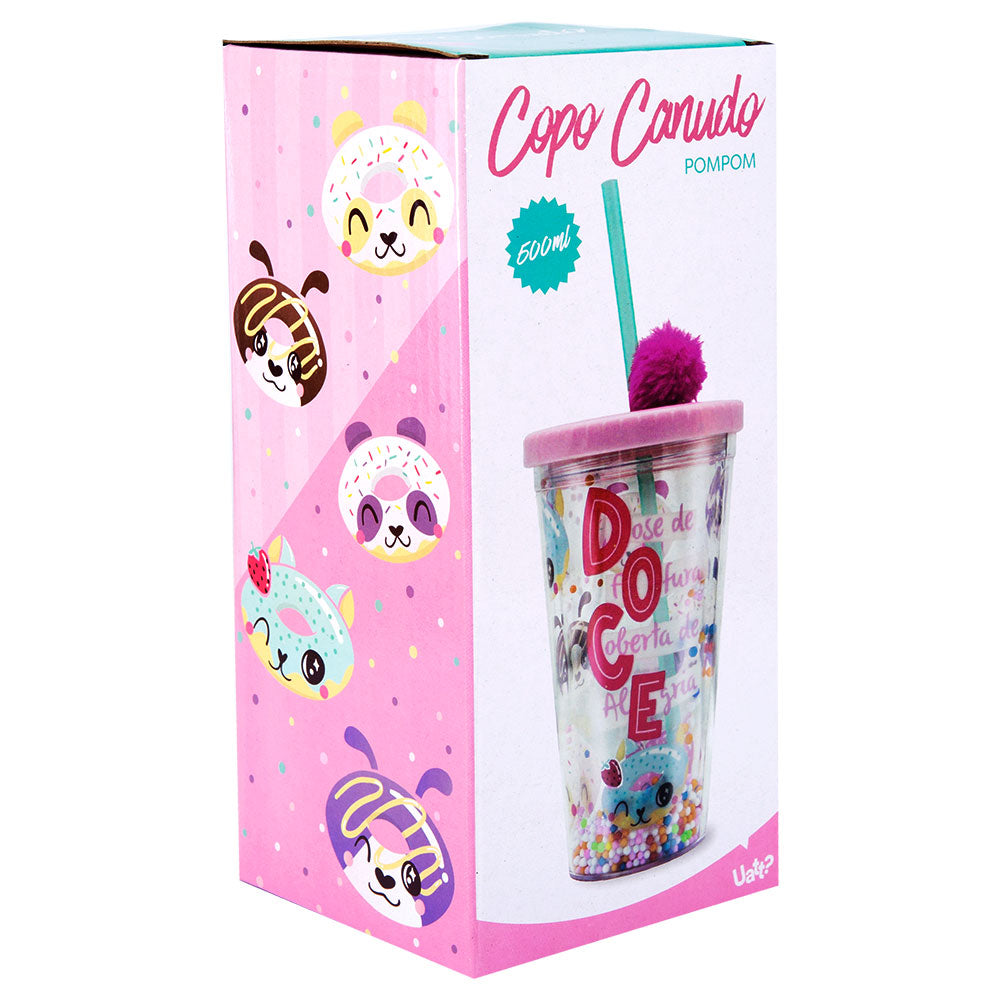 COPO CANUDO POMPOM - DOCINHOS