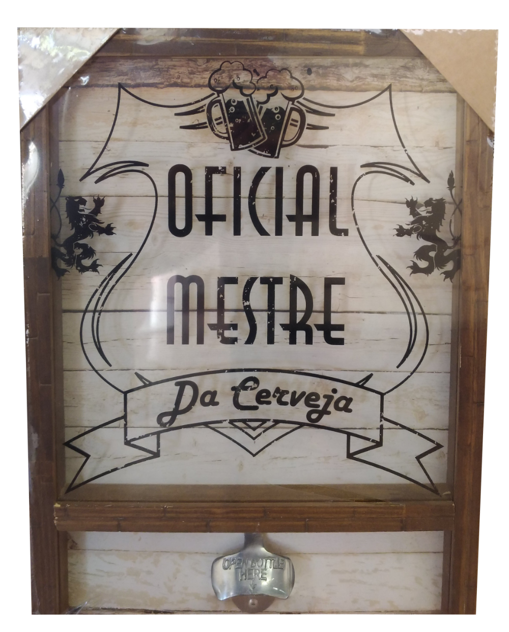 PORTA TAMPINHA CERVEJA COM ABRIDOR - OFICIAL MESTRE DA CERVEJA