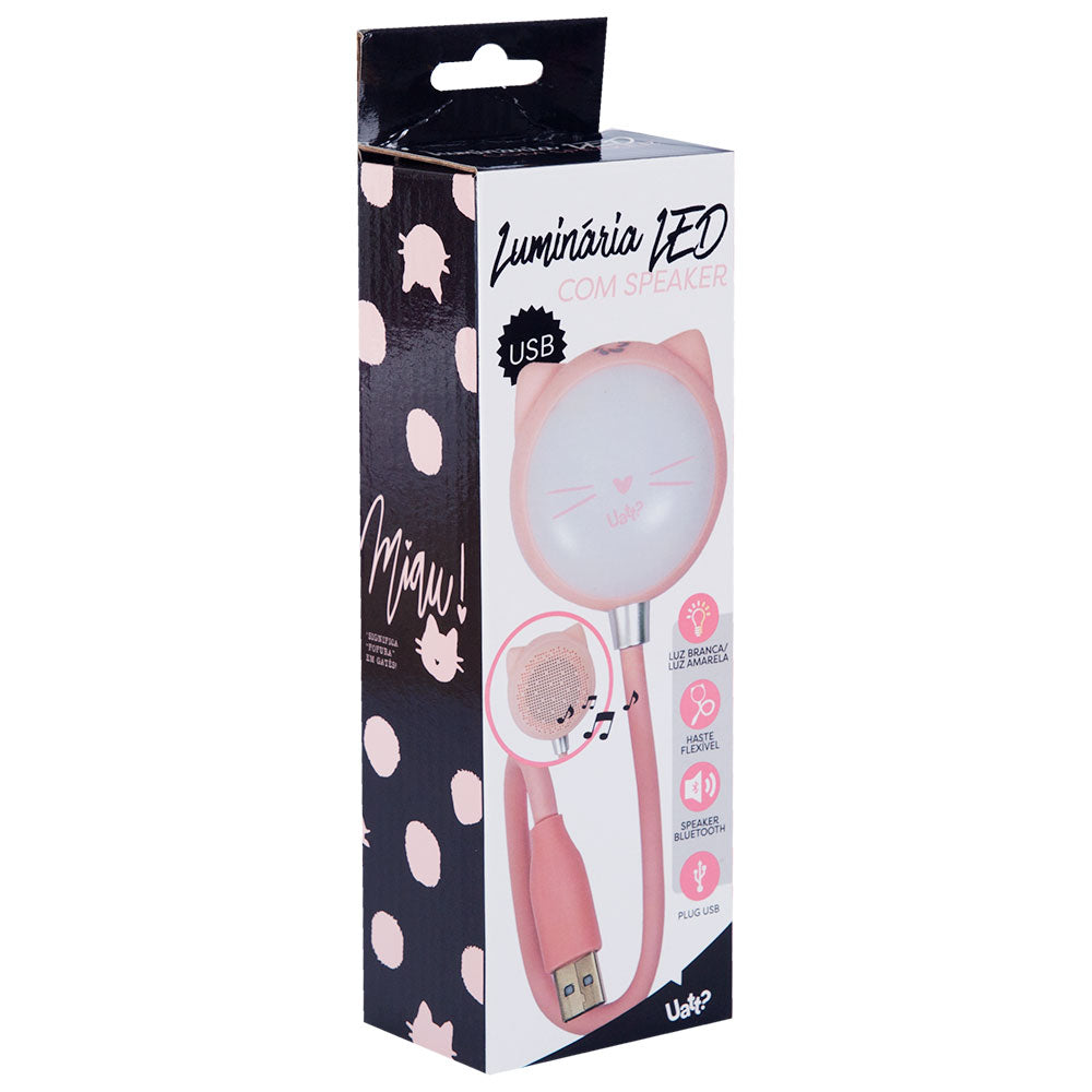 LUMINARIA LED COM SPEAKER USB - GATINHA