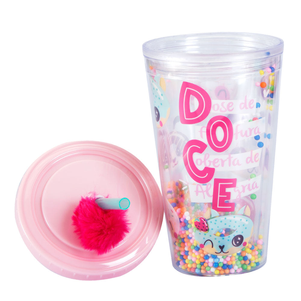 COPO CANUDO POMPOM - DOCINHOS
