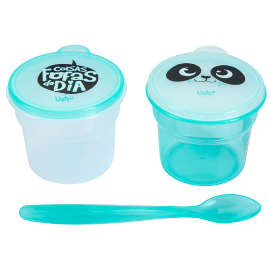 SET POTINHOS COLHER - PANDA