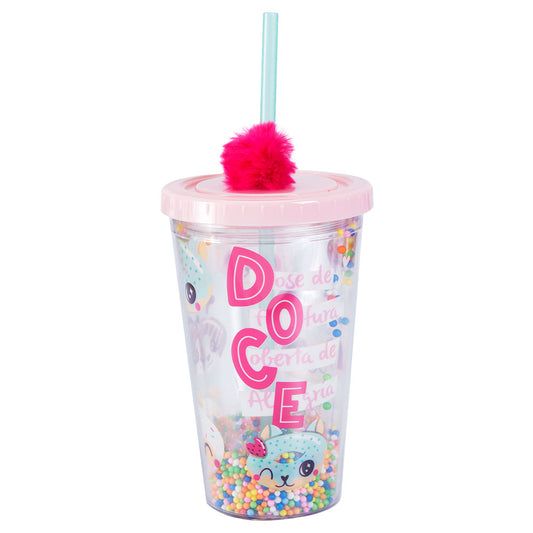 COPO CANUDO POMPOM - DOCINHOS