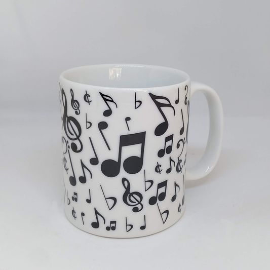 CANECA DE PORCELANA - NOTAS MUSICAIS