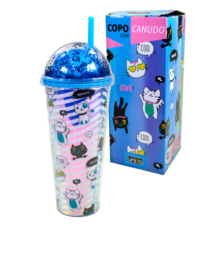 COPO COM CANUDO CAT - 750 ML