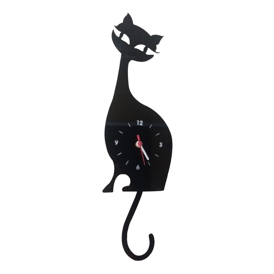 RELÓGIO DE PAREDE - GATO COM RABO EM MOVIMENTO